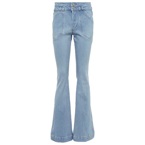 FRAME Double Button Flare Jeans Light Wash – Size 33 NWT - Picture 1 of 8